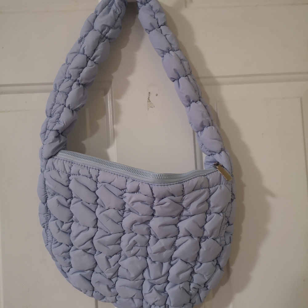 Light Blue Quilted Women's Bag